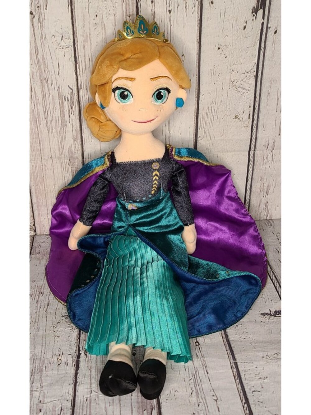 20" Disney Store Frozen 2 Queen Anna Soft Plush Doll Coronation Dress Gown